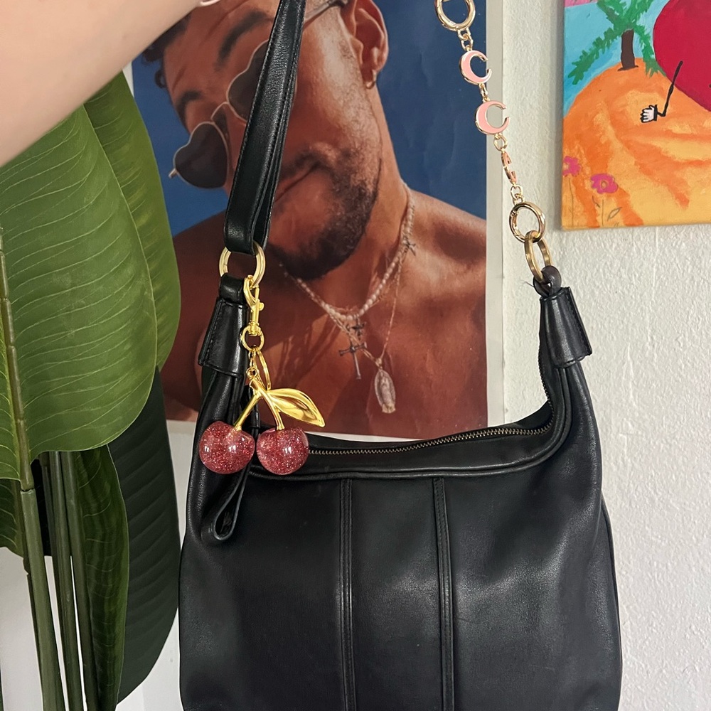Black Leather Shoulder Bag